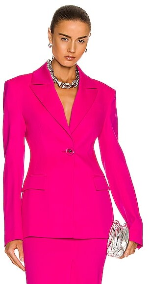 fuchsia blazer womens