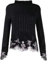 Thumbnail for your product : Ermanno Scervino fitted lace detail jumper