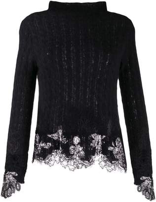 Ermanno Scervino fitted lace detail jumper