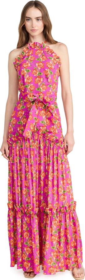 Borgo de Nor Tatiana Frill Neck Gown