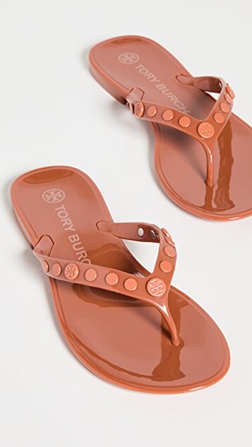 Tory Burch Studded Jelly Thong Sandals - ShopStyle