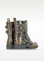 Thumbnail for your product : Loriblu Camouflage Leather Combat Boot