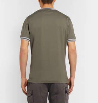 Brunello Cucinelli Slim-Fit Stripe-Trimmed Cotton-Jersey T-Shirt