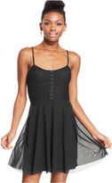 Thumbnail for your product : Miss Chievous Juniors' Lace Mesh Dress
