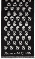 Thumbnail for your product : Alexander McQueen Reversible Black & White Skull Scarf