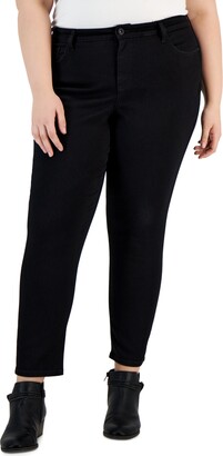 Style&Co. Style & Co Plus Size Mid-Rise Curvy Skinny Jeans, Created for  Macy's - ShopStyle