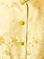 Thumbnail for your product : Yves Saint Laurent Pre-Owned 1980s Floral Jacquard Open Collar Shirt