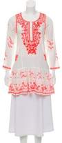 Thumbnail for your product : Juliet Dunn Embroidered Knit Tunic