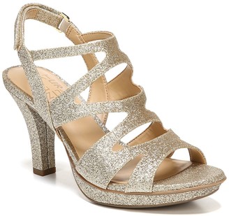 gold evening shoes wide width