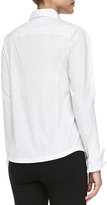 Thumbnail for your product : Donna Karan Open-Sleeve Poplin Blouse, White