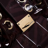 Thumbnail for your product : Jimmy Choo Burgundy Zebra Print Patent Leather Ramona Shoulder Bag