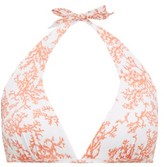 Thumbnail for your product : Heidi Klein Belize Coral-print Halterneck D-g Cup Bikini Top - Red White