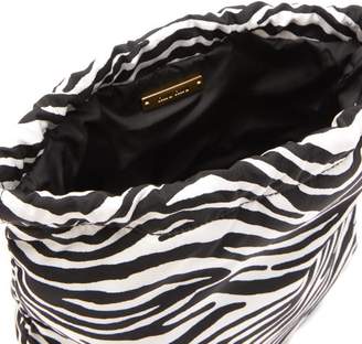 Miu Miu Zebra-print Drawstring Wash Bag - Womens - Black Multi