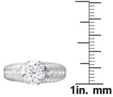 Thumbnail for your product : Journee Collection Tressa Collection Round Cut Cubic Zirconia Channel Set Engagement Ring in Sterling Silver