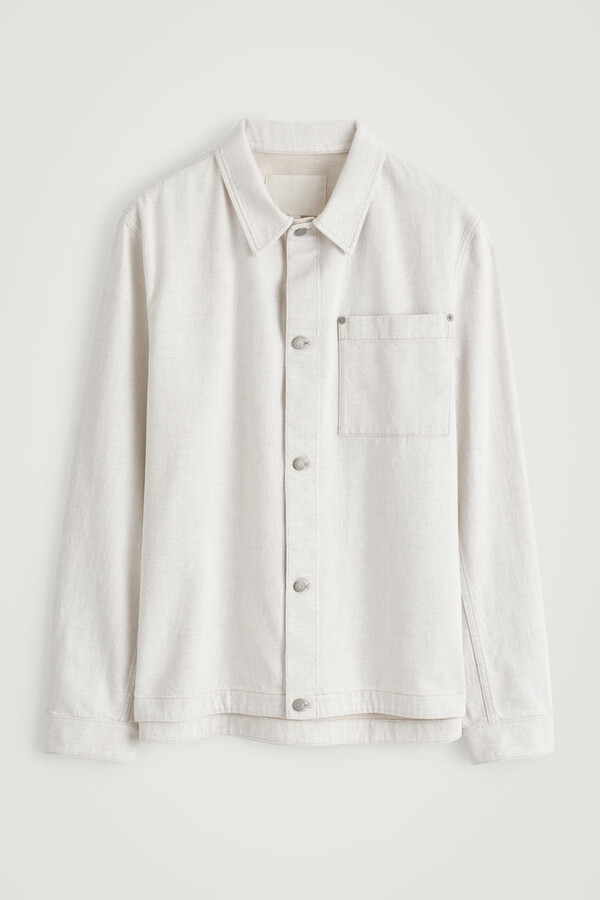 COS Cotton-Linen Denim Overshirt