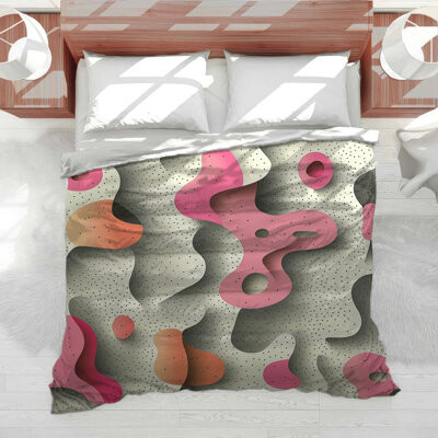 VisionDecor Abstract Shapes Bedding Art Comforter Eclectic