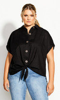 Thumbnail for your product : City Chic Explore Button Shirt - black