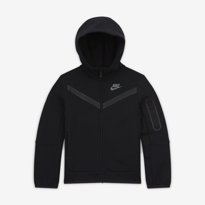 nike tech fleece junior black
