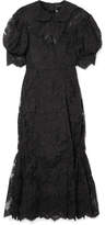 Thumbnail for your product : Simone Rocha Corded Lace And Tulle Midi Dress - Black