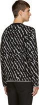 Thumbnail for your product : Lanvin Black & Grey Zebra Jacquard Sweater