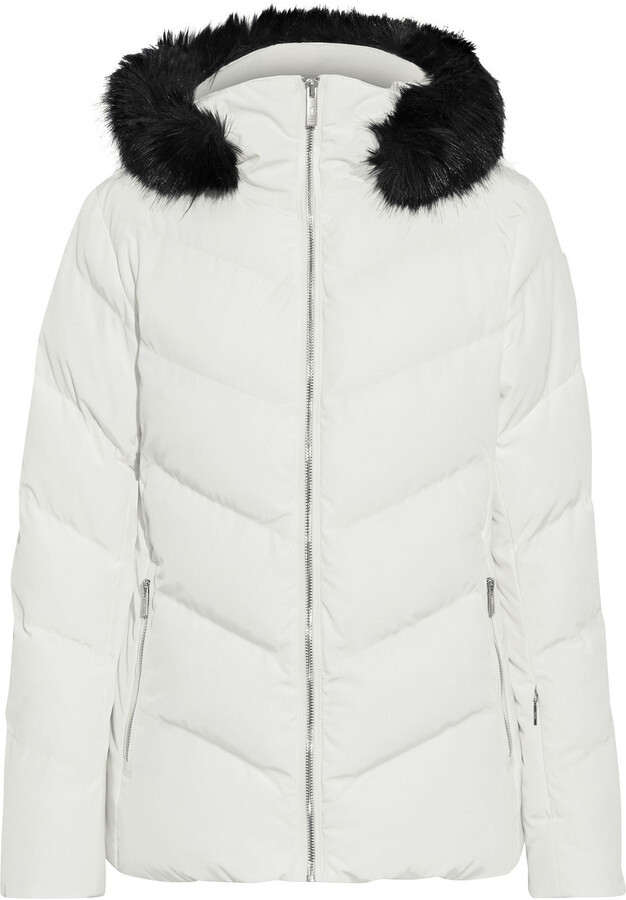 fur trim ski jacket