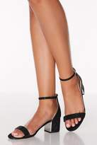 Thumbnail for your product : Quiz Black Shimmer Diamante Low Heel Sandals