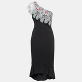 Black Crepe Lace Overlay One 