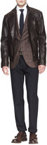Thumbnail for your product : Brunello Cucinelli Leather Asymmetric-Zip Moto Jacket
