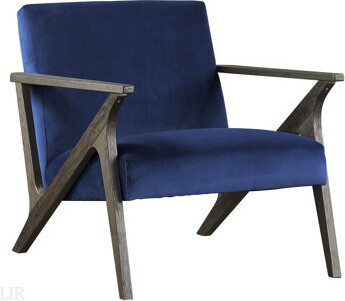 Corrigan Studio Retro Style Velvet Upholstered Accent Chair With Solid Rubberwood Frame And Antique Gray Finish For Modern Homes