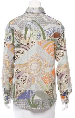 Etro Printed Button-Up Top