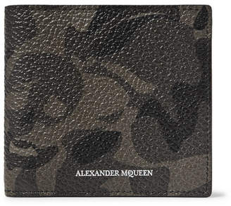 Alexander McQueen Camouflage-print Pebble-grain Leather Billfold Wallet