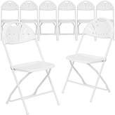 Thumbnail for your product : Flash Furniture HERCULES Series 800 lb. Capacity White Plastic Fan Back Folding Chair