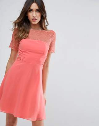 ASOS DESIGN Lace Insert Paneled Mini Dress