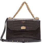 Thumbnail for your product : Givenchy Catena Small Croc-effect Leather Cross-body Bag - Grey
