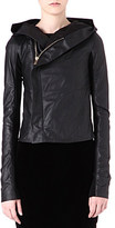 Thumbnail for your product : Rick Owens Hooded leather jacket
