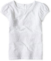 Thumbnail for your product : Arizona Short-Sleeve Lace Striped Tee - Girls 12m-6y
