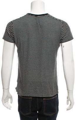 Saint Laurent Striped Crew Neck T-Shirt
