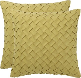 PiccoCasa Throw Pillow Cover Lattice Pattern Decors for Couch Sofa Yellow