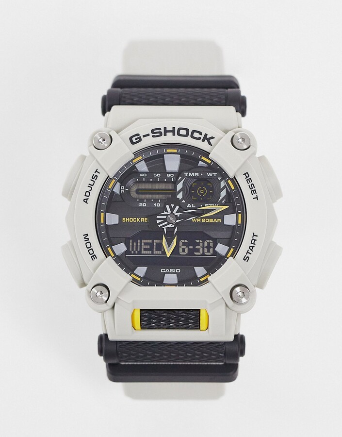 Casio G Shock unisex silicone watch in beige GA900HC - ShopStyle