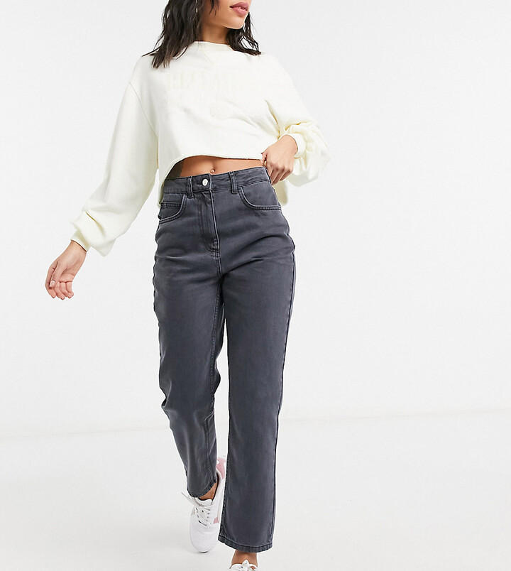 Reclaimed Vintage Inspired The 91 mom jeans in washed black - BLACK -  ShopStyle