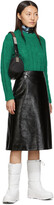 Thumbnail for your product : Prada Black Leather A Line Skirt