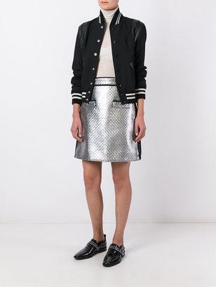 MSGM metallic A-line skirt - women - Polyamide/Polyester/Wool/Polyacrylic - 42