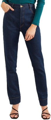 Marques Almeida Ring-embellished High-rise Straight-leg Jeans