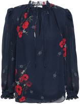 Thumbnail for your product : Joie Rafaella Ruffle-trimmed Floral-print Silk-georgette Blouse