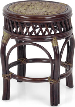 Bay Isle Home Ginger Handmade Rattan Wicker Stool Fully Assembled