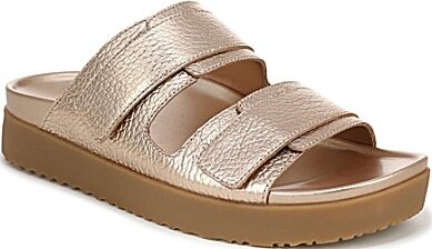 Vionic Riviera Leather Banded Slide Sandals