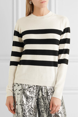 Jil Sander Striped Cashmere Sweater - White