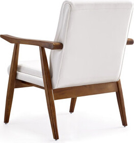 Manhattan Comfort Vegan Leather Upholstered Accent Armchair