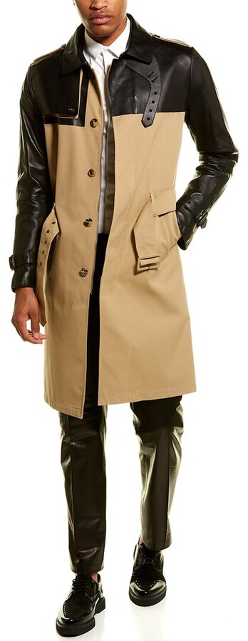 leather arm coat