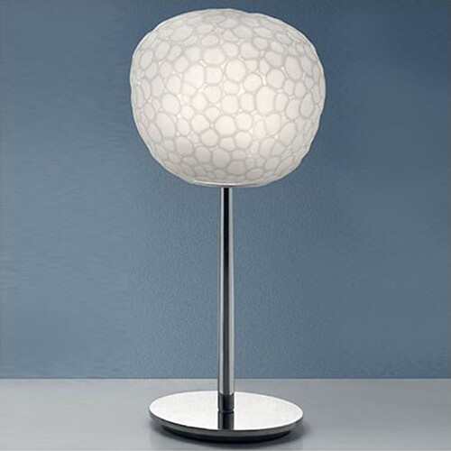 Artemide Meteorite Lamp With Stem Table Lamp in White, Size: Small